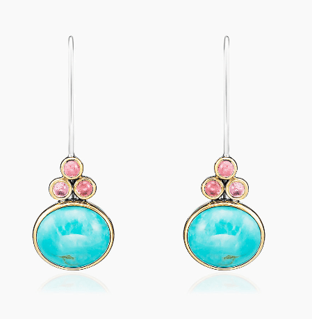 Серьги из серебра 925 с бирюзой