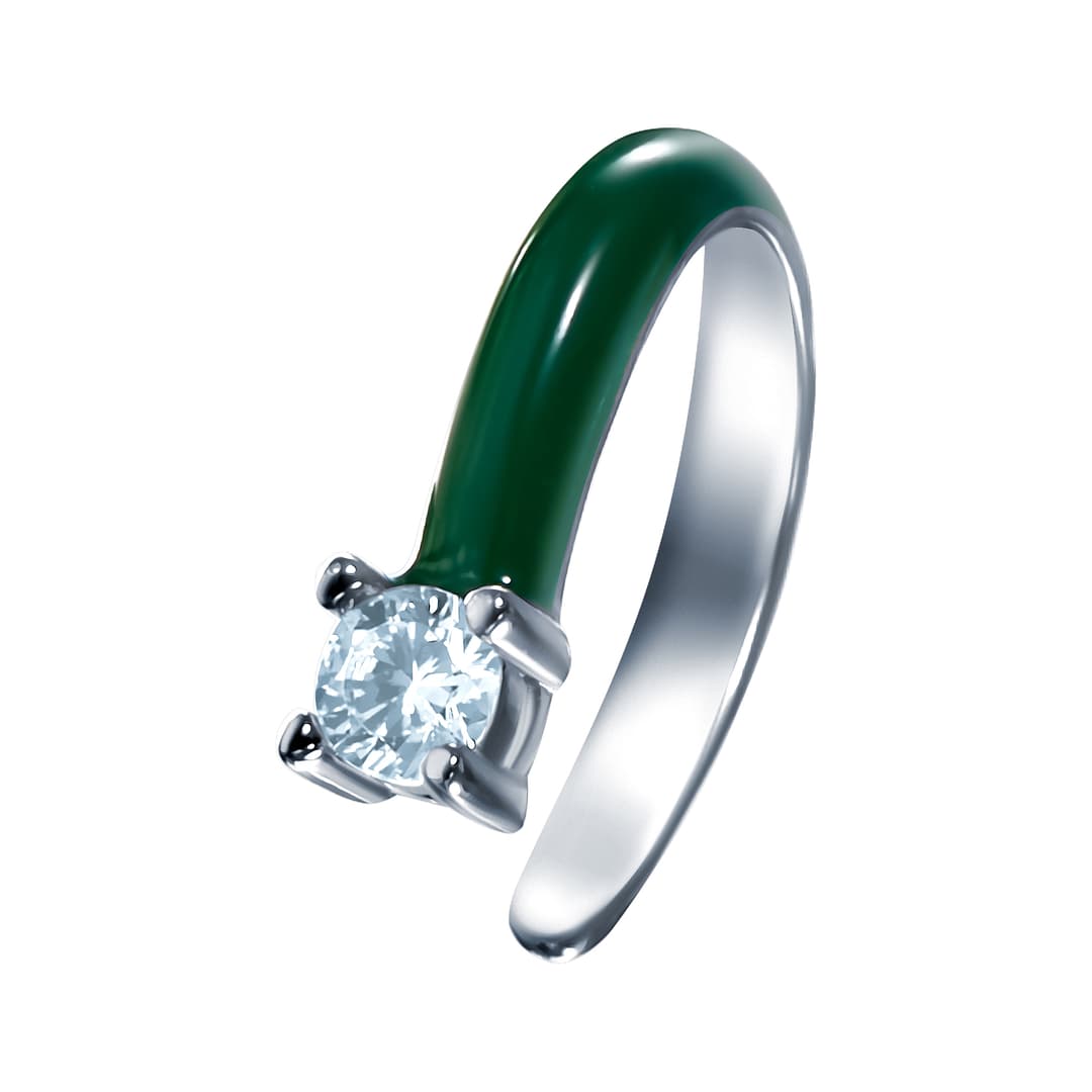 Серьги из серебра 925 с фианитами