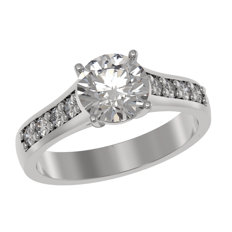 Кольцо из серебра 925 с фианитами