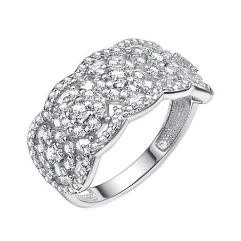 Кольцо из серебра 925 с фианитами