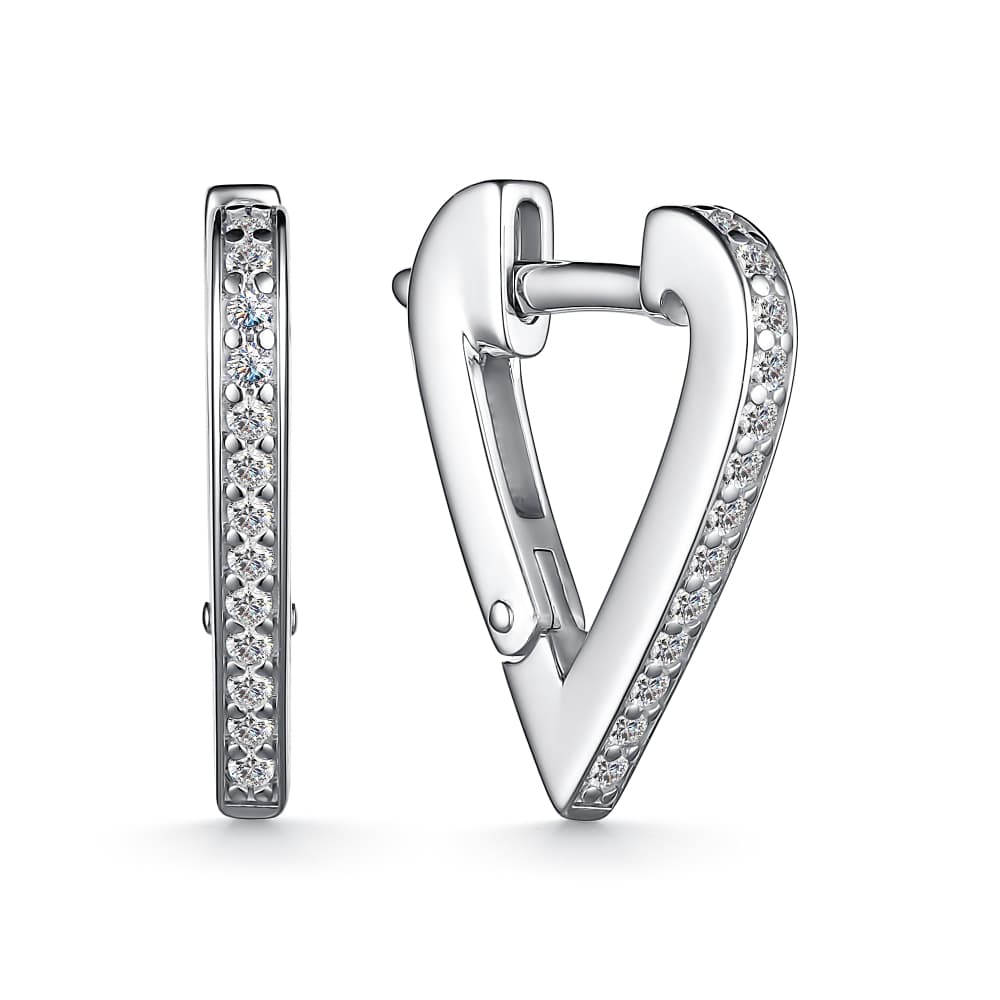 Серьги из серебра 925 с кубическим цирконием