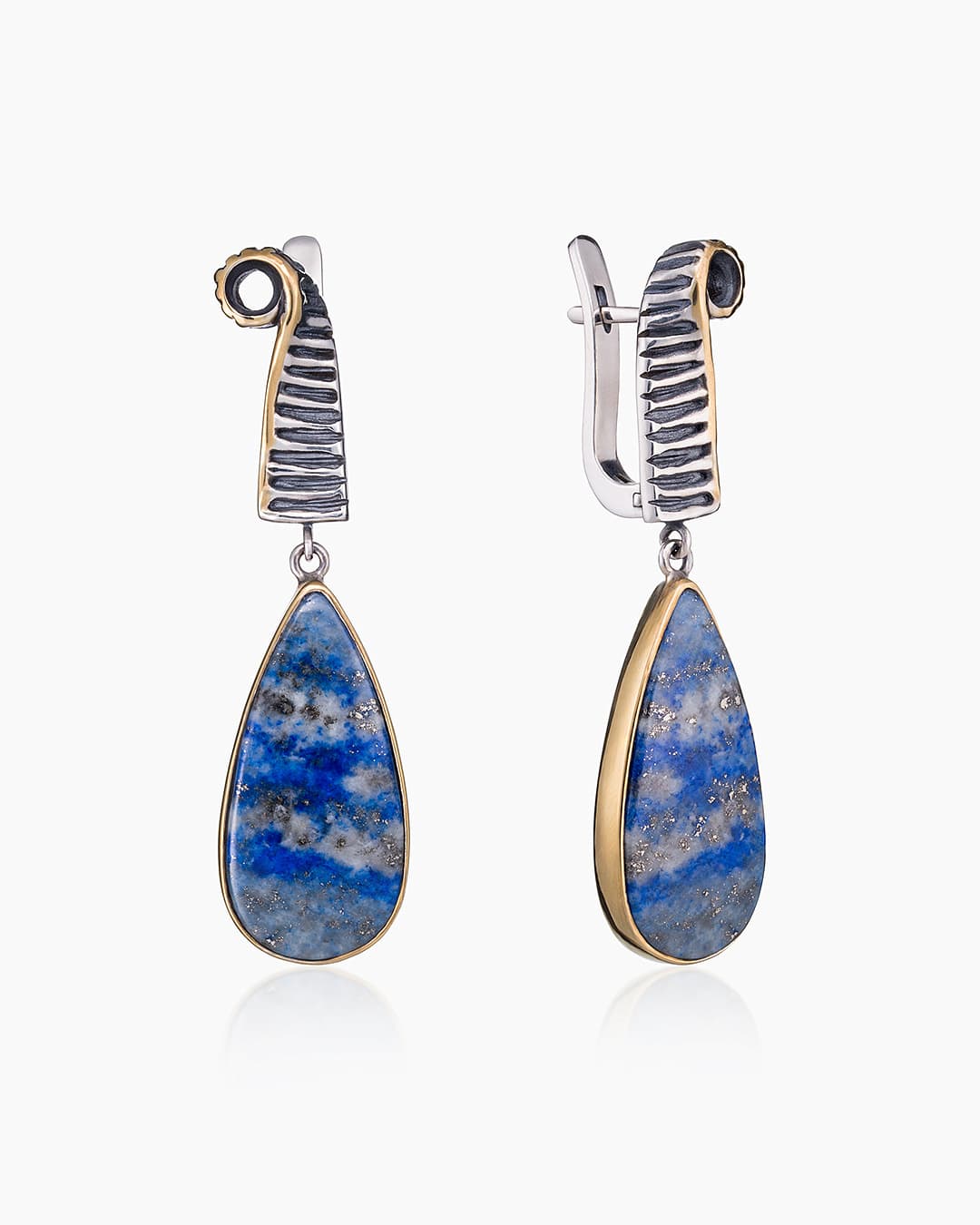 Серьги из серебра 925 с лазуритом