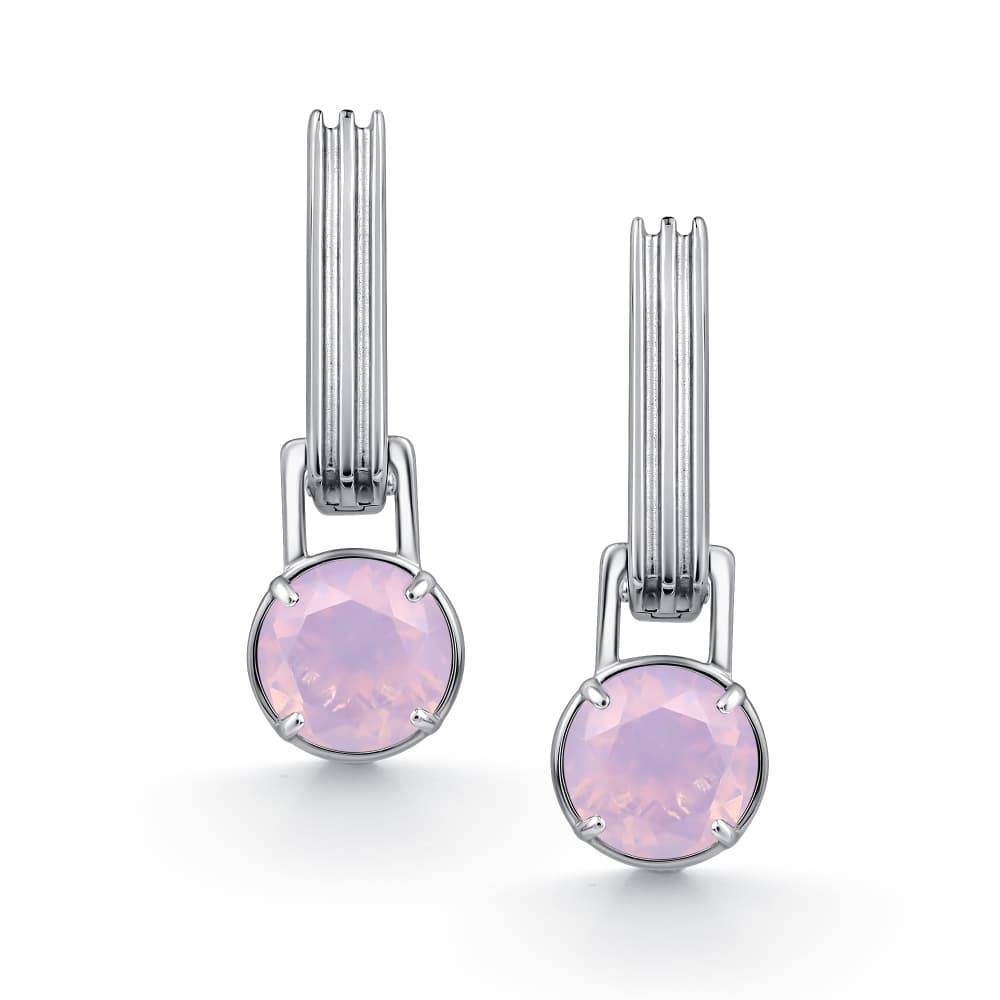 Серьги из серебра 925 с ювелирным стеклом