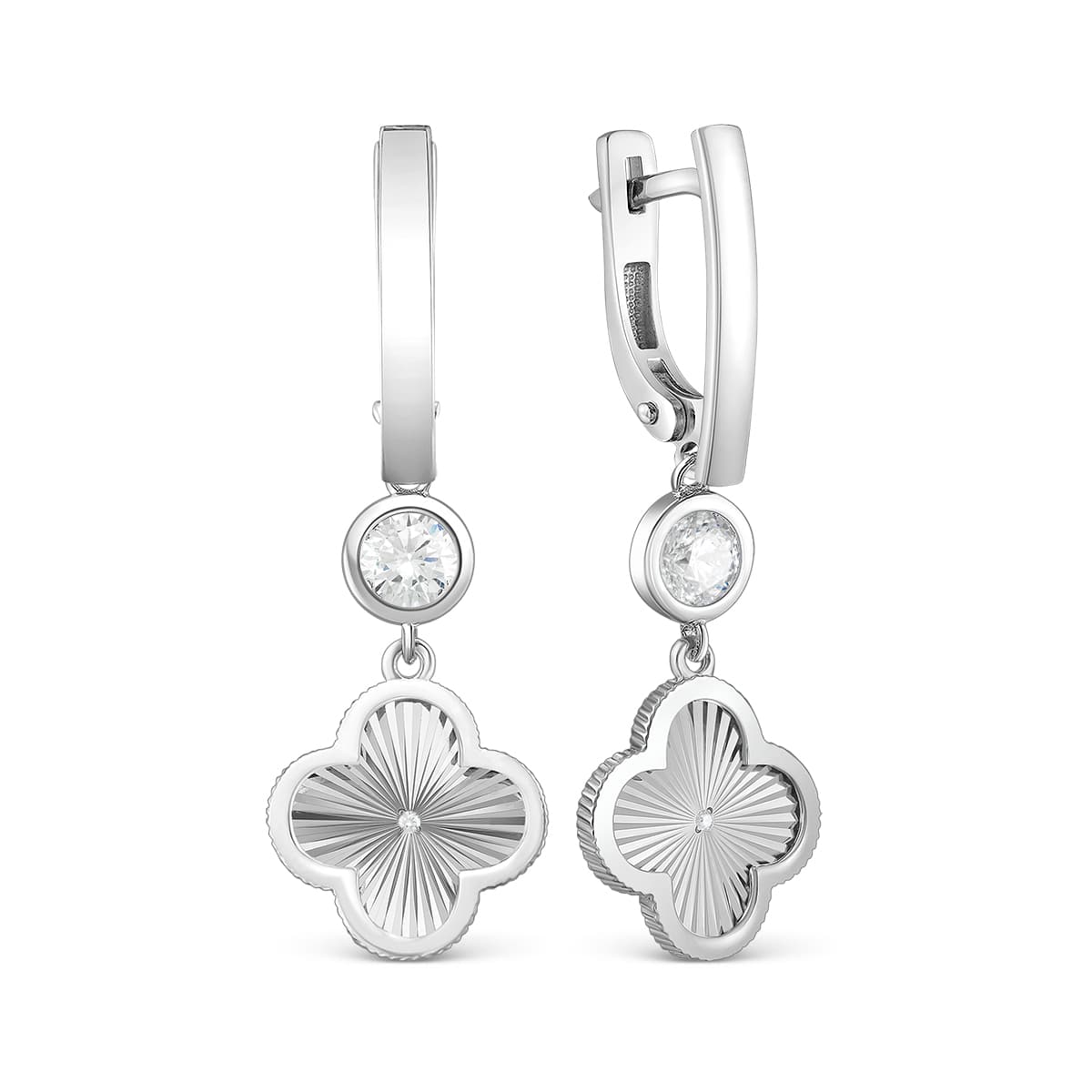 Серьги из серебра 925 с фианит