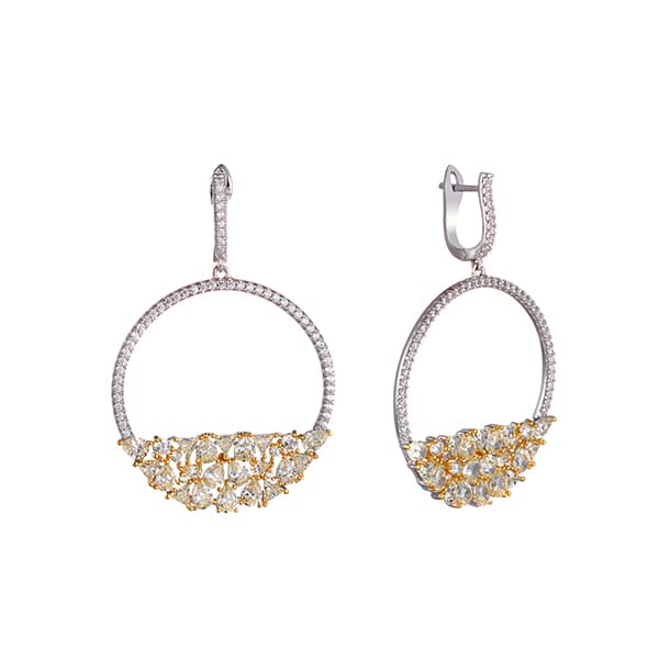 Серьги из серебра 925 с кубическим цирконием
